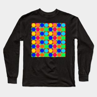 bright bold colorful pop art pattern Long Sleeve T-Shirt